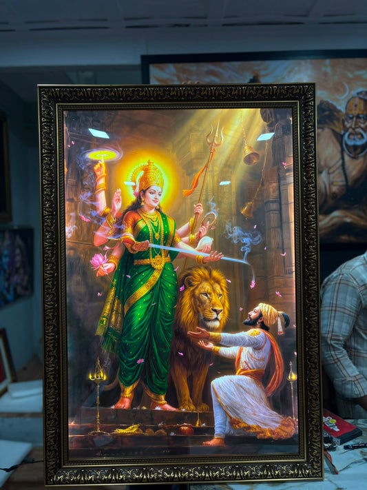 Tulja Bhavani Premium LED Temple Frame