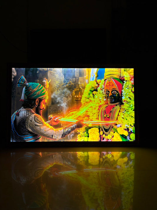 Chhatrapati Shivaji Maharaj with Tulja Bhavani Premium LED Frame