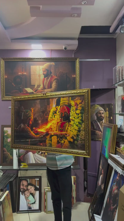 Chhatrapati Shivaji Maharaj with Tulja Bhavani Premium LED Frame